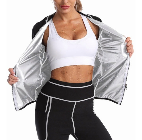 Traje De Sauna Para Mujer, Chaqueta De Sudor, Gimnasio, Entr