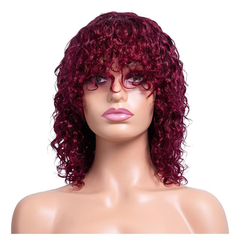 Cabello Corto Y Rizado De Color Rojo Vino De La Marca J Para