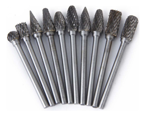 An 10pcs Acero De Tungsteno Yg8 Carburo Rotary Burr