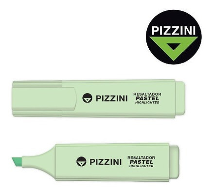 Resaltador Pizzini Color Verde Pastel Punta Biselada C