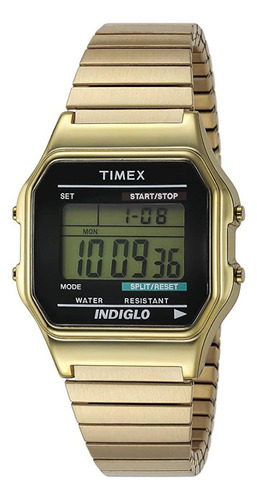 Relógio Timex Dourado Masculino T78677 Cor do fundo Preto