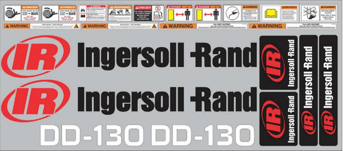 Kit De Calcomanías Para Ingersoll Rand Dd130 Sin Franjas