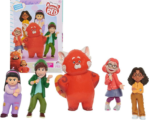 Set 5 Figuras Mei Panda Y Amigas, Disney Pixar. Turning Red