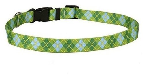 Collar De Easysnap Estandar De Diseño De Perro Amarillo, A