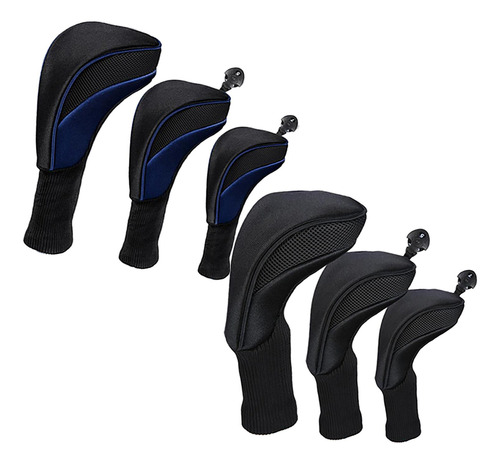 6pcs Golf Cover Driver Headcover Woods Malla Cubre Mangas