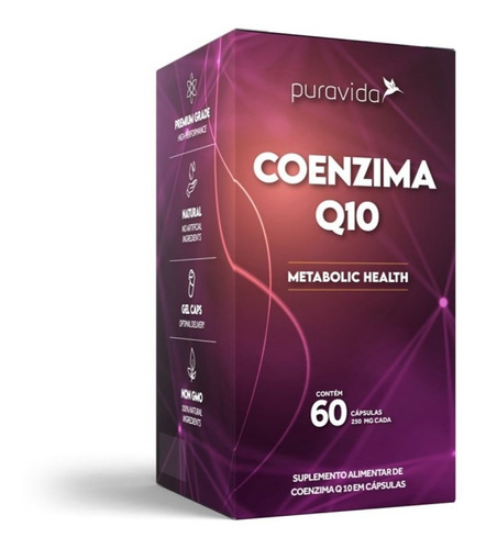 Coenzima Q10 Suplemento Para Metabolismo 60caps Puravida
