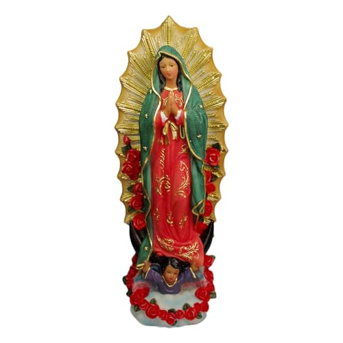 Virgen De Guadalupe De Resina De 10 Pulgadas