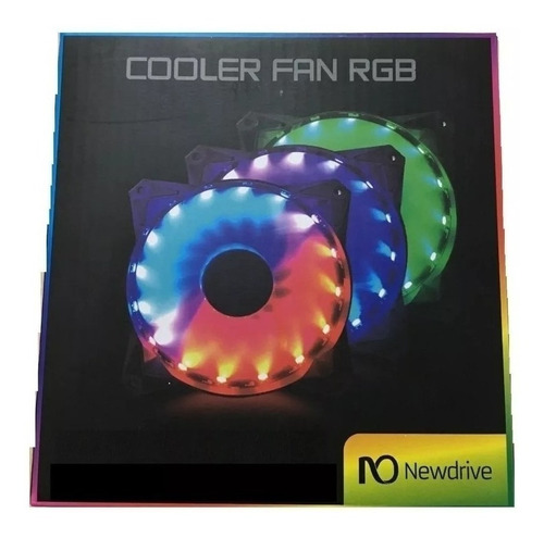 Cooler Fan Newdrive P/gab. Kit C/3 X 12cm Rgb C/controle Box