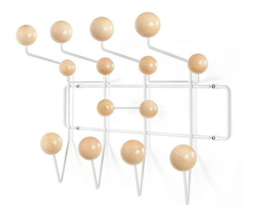 Cabideiro Eames Hang It All Design Branco Natural Claro