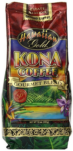 Kona De Hawai Kona Gold Café, Café Gourmet Mezcla De Tierra,