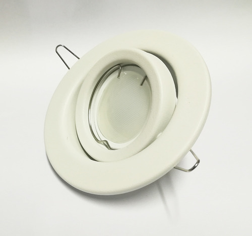 Imagen 6 de 9 de Spot Embutir Blanco Gu10 + Dicroica Led 5w 220v X 10un