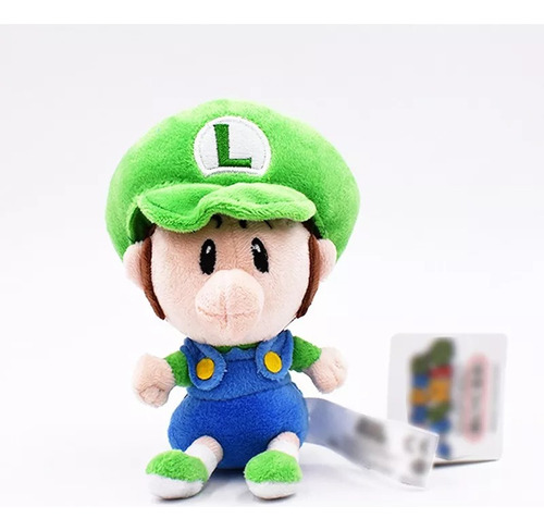 Peluche Super Mario Baby Luigi, Regalo De 15 Cm