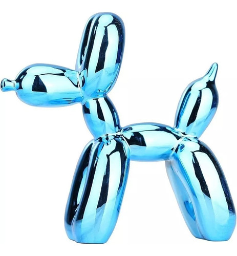 Figura Decorativa De Perro Con Globo De Resina