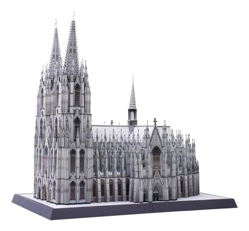 Edificio De La Catedral De Colonia, Modelo De Papel 3d, .