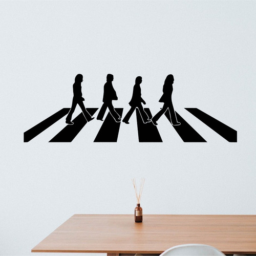 Vinil Decorativo Para Pared Sticker Beatles Caminando