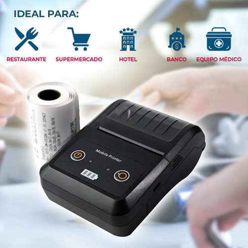 Impresora Térmica Portátil Bluetooth Recargable Tipo C 58mm