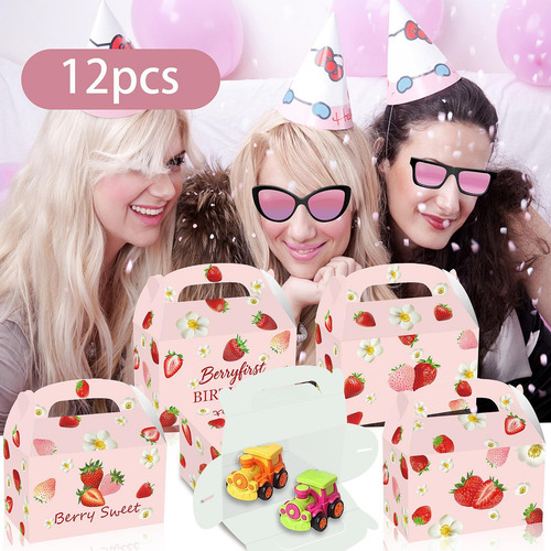 12 Cajas De Regalo Para Fiestas De Fresas, Cajas De Regalo,