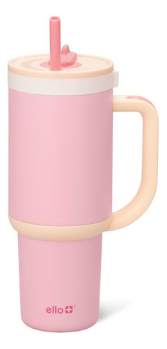 Vaso Ello Oasis De 900 Ml Con Asa Y Pajita Retráctil