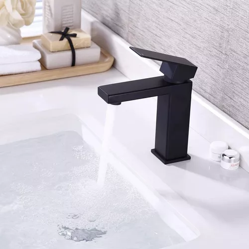 Grifo para lavabo de baño con mando único en acero inoxidable, versión  regular o alta de SUS 304 - L3156ABLF-P