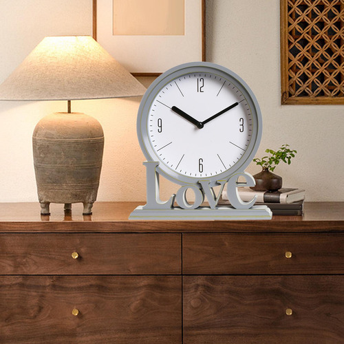 Reloj De Mesa Decorativo Con Palabras De Amor De 2 Piezas