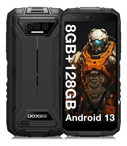 Doogee S41 Plus - Smartphone Resistente De 2024,6300 Mah, 8 Gb+128 Gb/tf 1tb, Smartphone Android 13, Octa Core, Teléfono Impermeable Ip68, Cámara