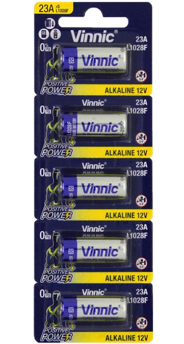 5 X Pilas Vinnic 23a Alcalina Alarmas Control Remoto Porton 