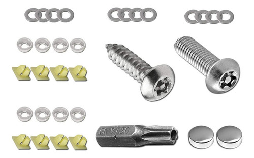 Xr Juego De Tornillos Para Matrículas Y Sujetadores De