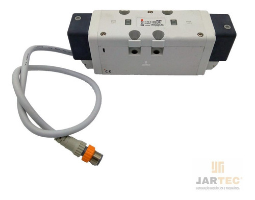 Imagem 1 de 3 de Válvula Direcional Smc Duplo Solenoide Iso 5/2 Vias 24v