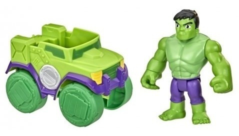 Marvel Spidey Amazing Friends Caminhão Esmagador Hulk Hasbro