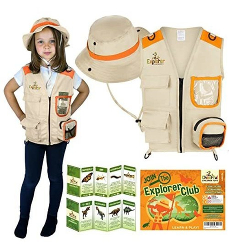 Disfraz De Explorador De Niños - Safari Vest Y B09ww4ysn51