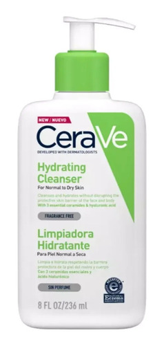 Cerave Limpiador Facial Piel Normal A Seca 236 Ml