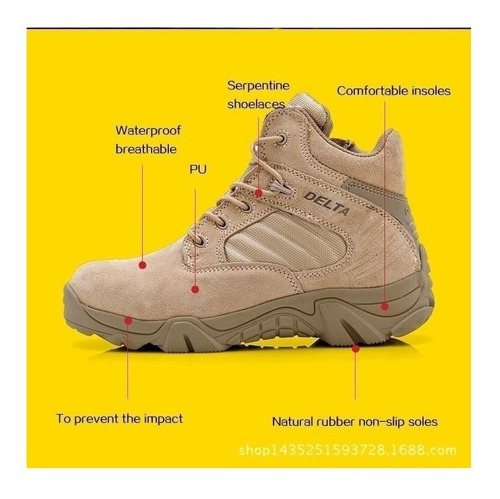Imagen 6 de 8 de Botas Tácticas Militares Del Desierto Zapatos De Combate