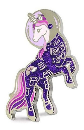 Unicornio Esmalte Pin Astronauta Purpura Unicornio En Un Es