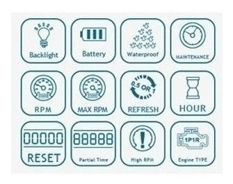 Tacometro Digital Memoria Rpm Cuenta Horas Moto Paramotor