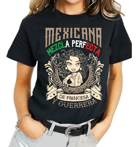 Playera México, Mexicana Mezcla Perfecta Con Silueta