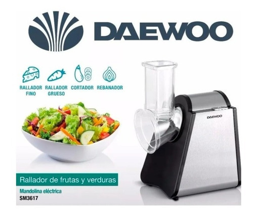 Rallador Eléctrico Daewoo Salad Maker Sm3617 4 Conos 200w