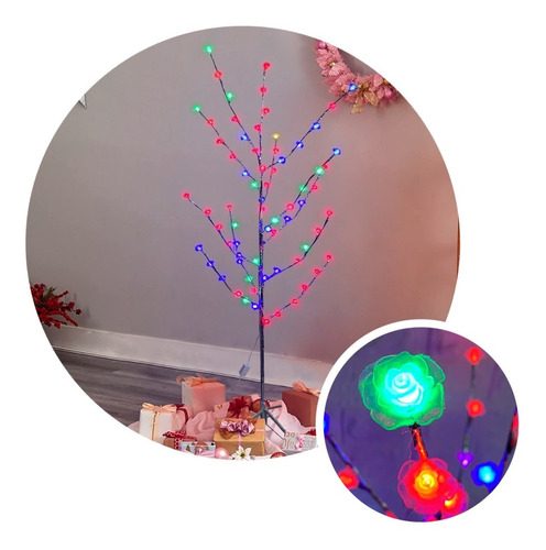 Árbol Navidad Rama Led Minimalista Chamizo Multicolor Yg127m