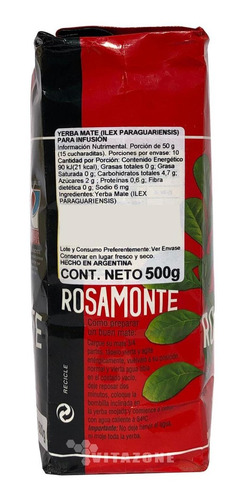 Imagen 2 de 2 de Rosamonte Yerba Mate 500 Grs