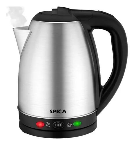 Jarra Pava Electrica SPICA SP-970 Corte Mate Jarra De Acero Inoxidable Luz Led Color Plateado
