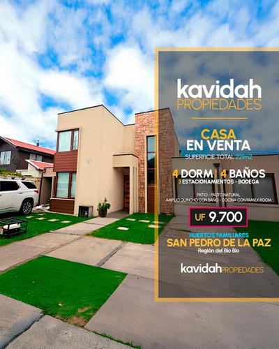 4d/2b/3e Casa En Huertos Familiares, San Pedro De La Paz