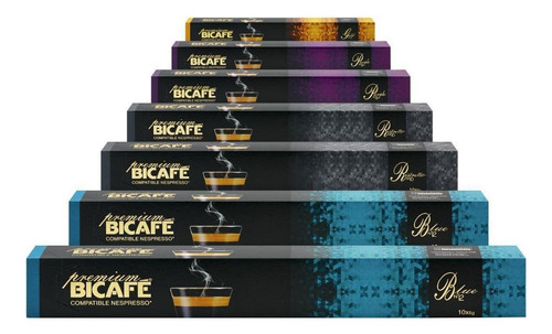 Kit 70 Cápsulas Compatíveis Nespresso Café Premium Bicafé