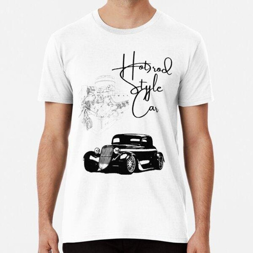 Remera Coche Estilo Hot Rod Algodon Premium