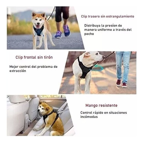 Pechera Para Perro Arnés Ajustable Reflectantes Con Correas