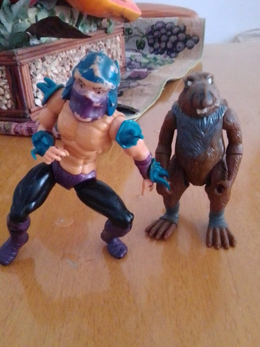 Figuras Tortugas Ninja Destructor Y Splinter Vintage 1988 