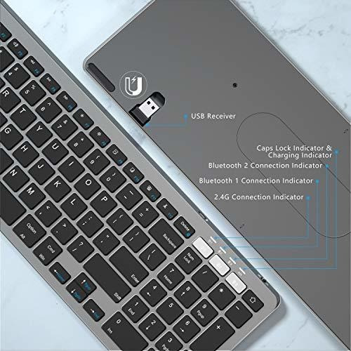 Teclado Bluetooth Multidispositivo Para Mac Windows Io Slim