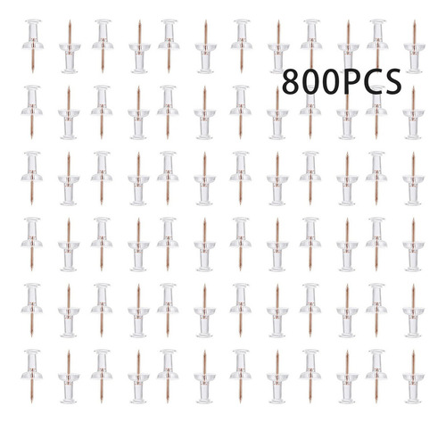 800ps Alfileres Transparentes Chinchetas De Cabeza Plástico