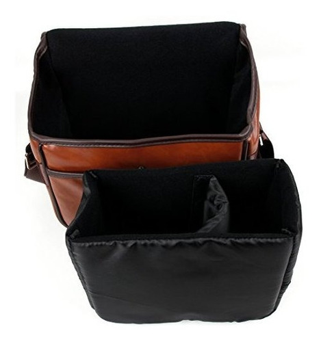 Imagen 3 de 4 de Bolsa Transporte Sintetica Marron Para Polaroid Now Plus