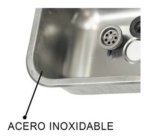 Imagen 6 de 8 de Combo Pileta Bacha 37 X 34 Cm + Griferia Monocomando Cocina