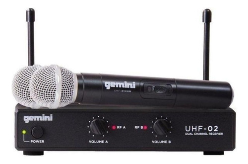 Sistema Inalámbrico De Doble Canal Gemini Uhf-02m-s12