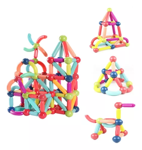 Juego Imanes Bloques magnéticos (40pcs) - Juego De Construcción Juegos Niños